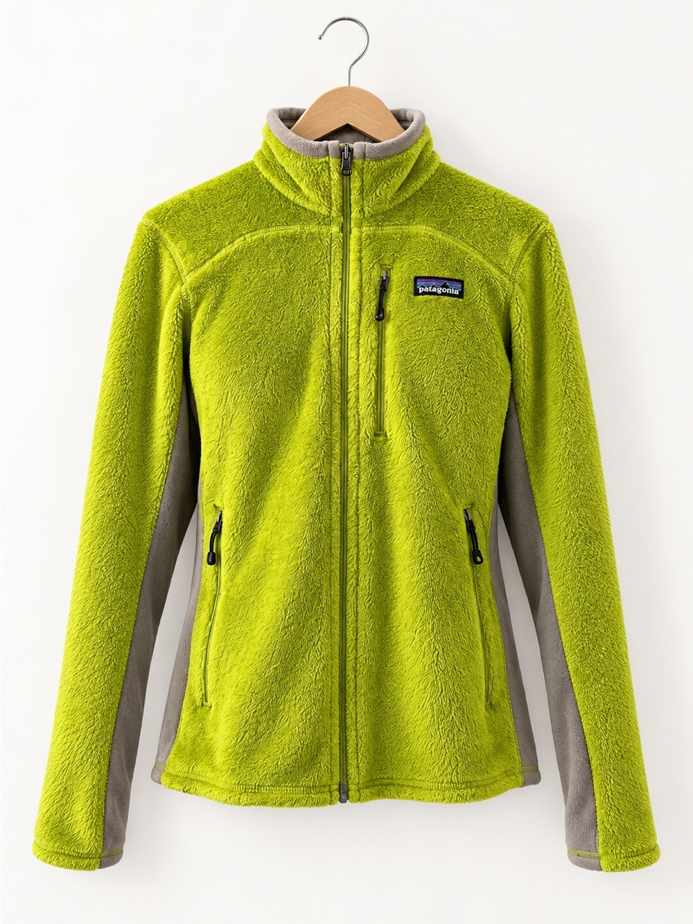 Patagonia Women’s Size M Lime Green High Pile Fleece Full Zip Jacket